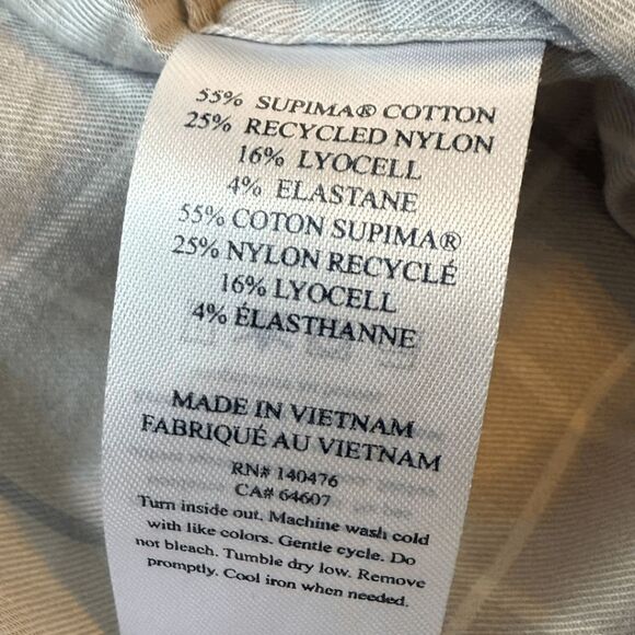 Faherty Men’s Supima Cotton Blend Long Sleeve Checked Button Up Shirt Gray XL - Picture 4 of 8